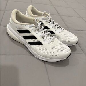 adidas Men's White Running Shoes with Black Accents